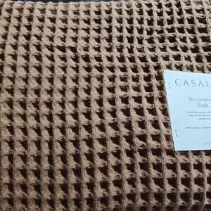 Waffle Bath Towels 2 Pack Casaluna Artistic Brown 100% Cotton